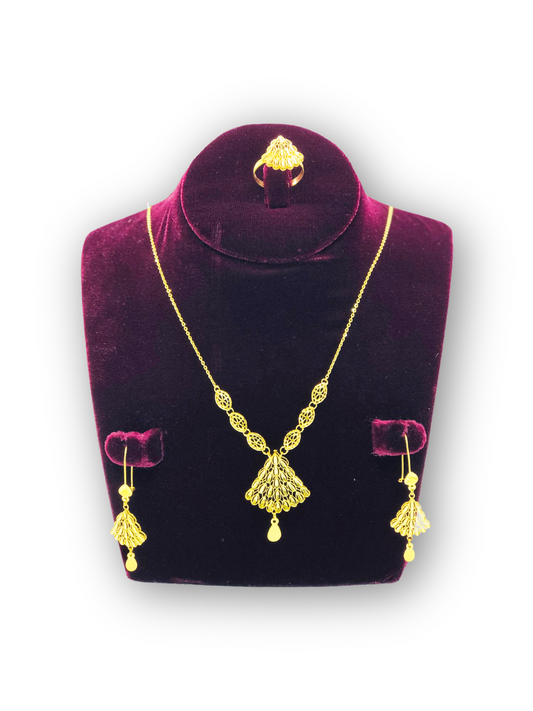 Opulent Aura Necklace and Earrings Set