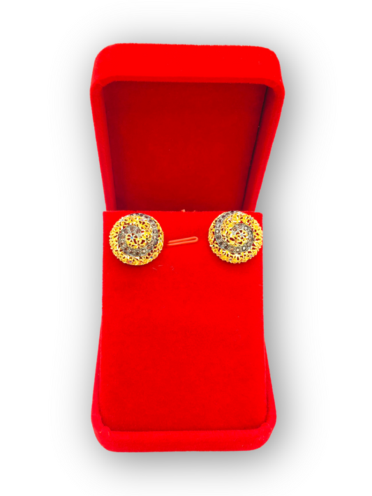 Damas Dazzle Gold Ear Rings